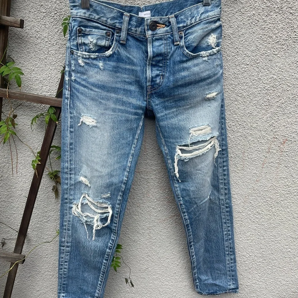 Moussy Bowie Tapered Jeans in Blue